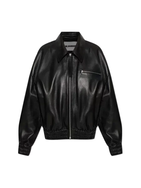 Kurtka skórzana Jil Sander czarna