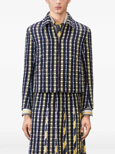 Яке Thom Browne от туид синьо