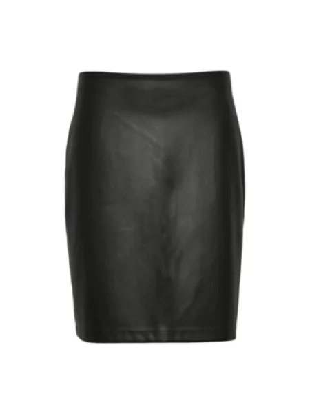 Spódnica midi S.oliver skórzana czarna