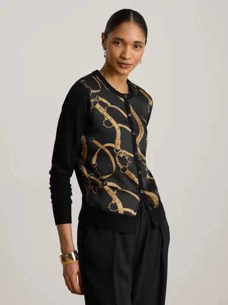 Lauren Ralph Lauren Kardigán karamelová / sépiová čierna