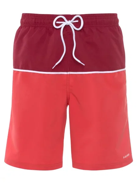 S.Oliver Șorturi de baie roșu / roșu bordeaux alb