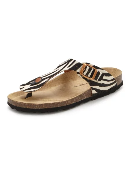 FRENCH CONNECTION Flip-flops negru alb