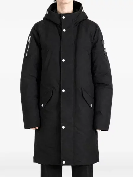 Geacă parka Moose Knuckles cu glugă cu autograf negru