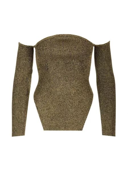 Sweter Khaite wełniany żółty