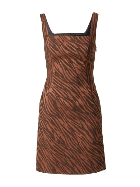 Samsøe Samsøe Šaty Casja žltohnedá / tmavohnedá