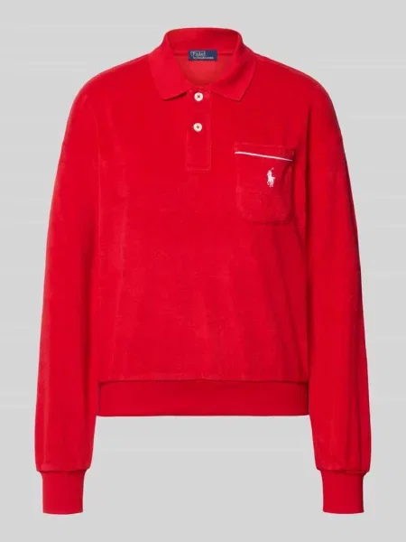 Polo Ralph Lauren LT WT COTTON TERRY-KNT-POLO bluza czerwona