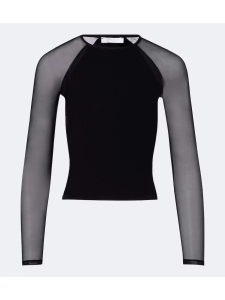 Tricou Eres din tul negru