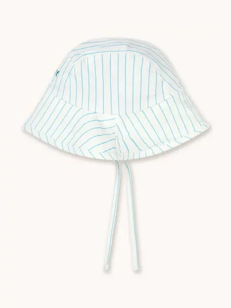 Tinycottons Дитячий капелюх CYAN FINE STRIPES BUCKET HAT