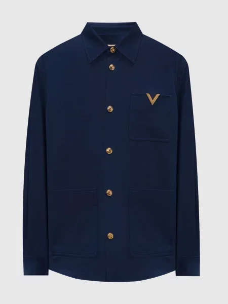 Сорочка з монограмою Valentino синя