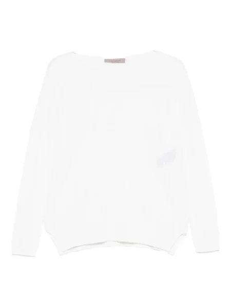 Pulover D.exterior alb