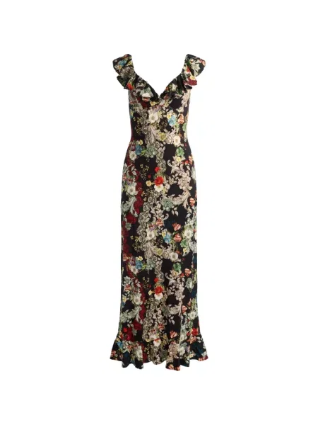 Rochie maxi Alice + Olivia negru