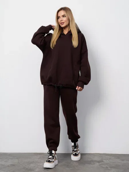 Штани спортивні ISSA Plus темно-коричневий коричневі