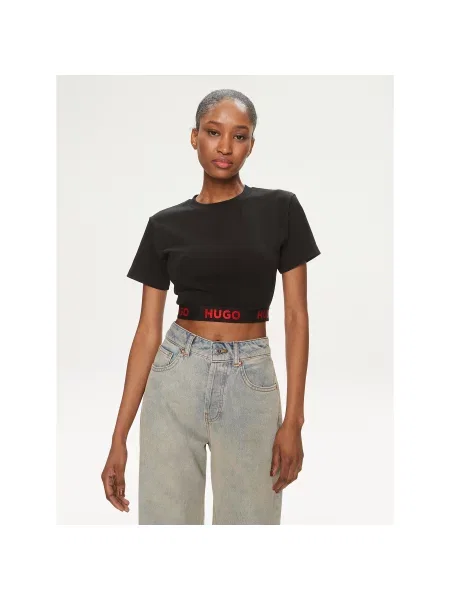 Hugo T-shirt Logo Relaxed Fit crna