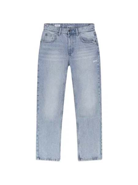 Blugi cu picior larg Off-white alb