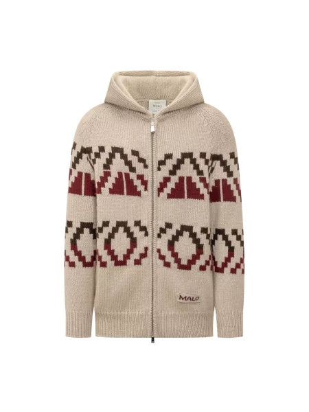 Sweter Malo żakardowy beżowy