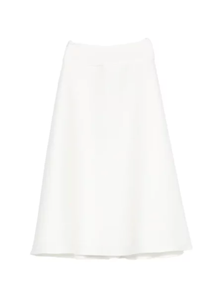 Fustă midi David Koma în linie A alb