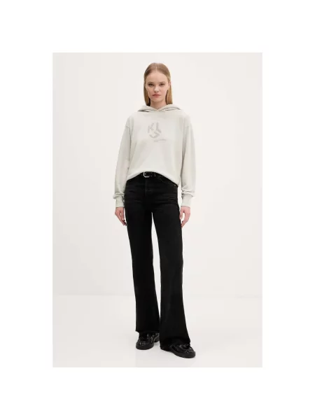 Bluza z kapturem Karl Lagerfeld z kapturem beżowa