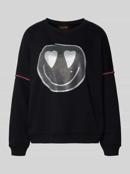 Bluza z Detal z logo Miss Goodlife czarna
