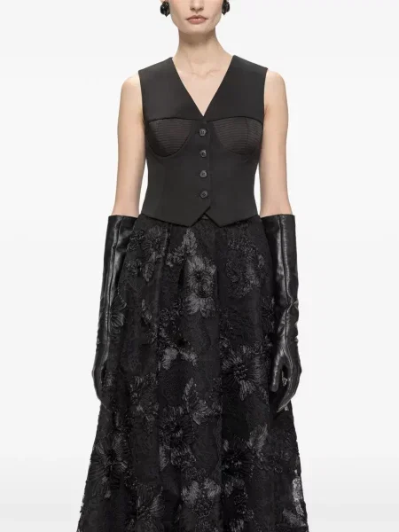 Vestă Nissa din satin negru