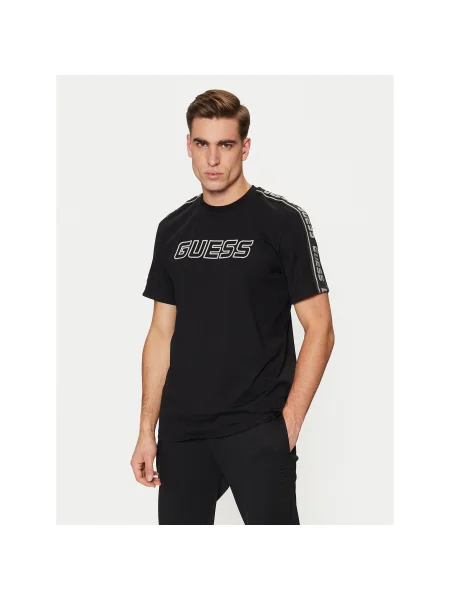 Guess Póló Arlo Regular Fit fekete