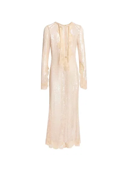 Rochie midi Elie Saab cu paiete din dantelă