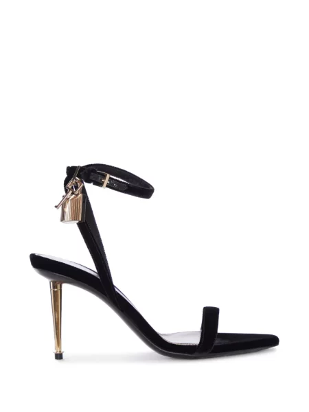Sandale Tom Ford de catifea negru