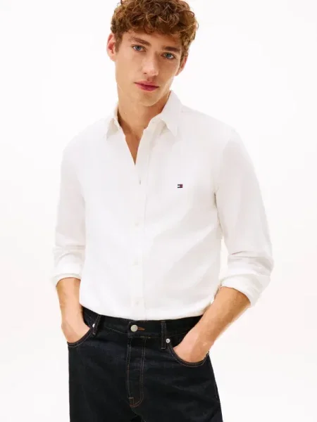 Tommy Hilfiger Cămașă DOBBY alb