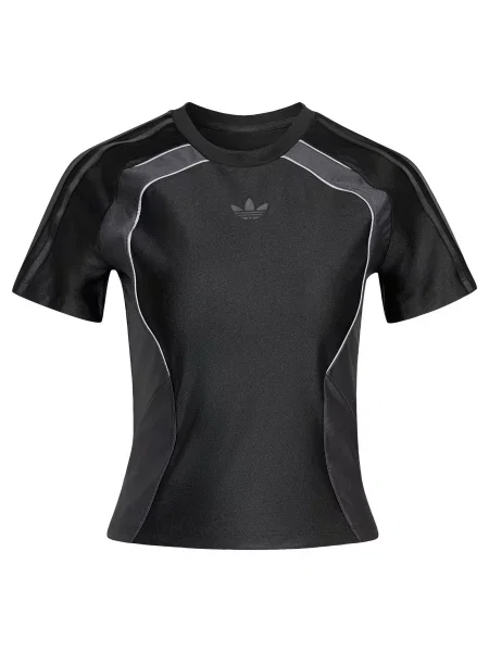 ADIDAS ORIGINALS Tehnička sportska majica TEAMGEIST SLIM siva crna