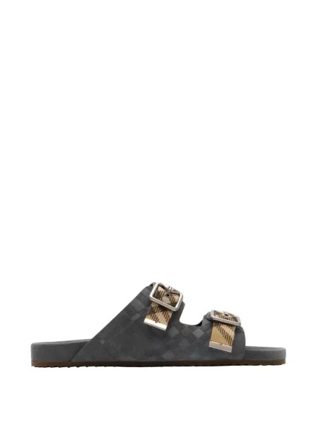 Sandale Burberry od brušene kože karirane plava