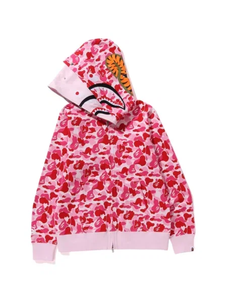 Камуфлажен суичър с качулка A Bathing Ape® с принт розово