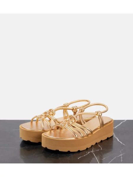 Sandale Gianvito Rossi din piele auriu