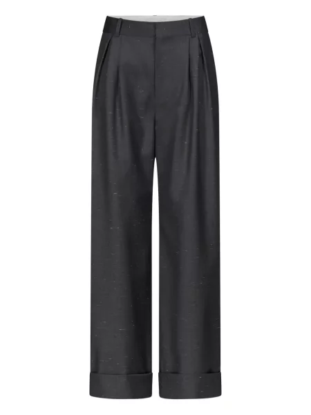 Pantaloni Loulou De Saison plisate gri