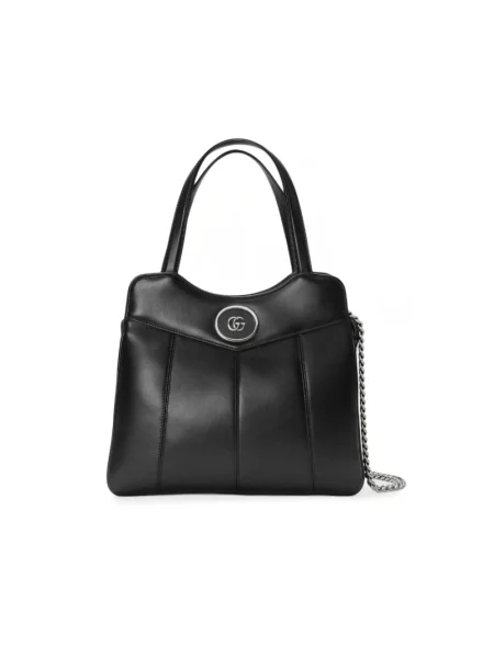 Shopperka Gucci skórzana czarna