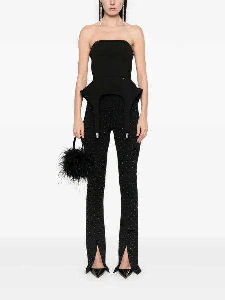 Pantaloni Nissa de cristal negru