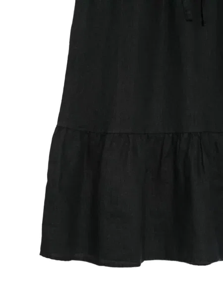 Fustă midi Dkny cu volane cu cordon negru