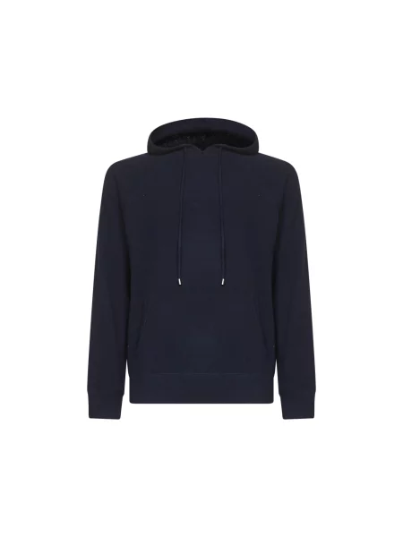 Sweter Mc2 Saint Barth wełniany z kapturem niebieski