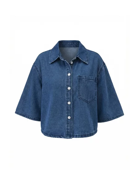 Imily Bela Bluză denim albastru