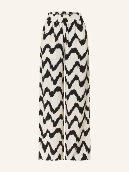 Opus Pants Spodnie Marlene Malotta schwarz białe