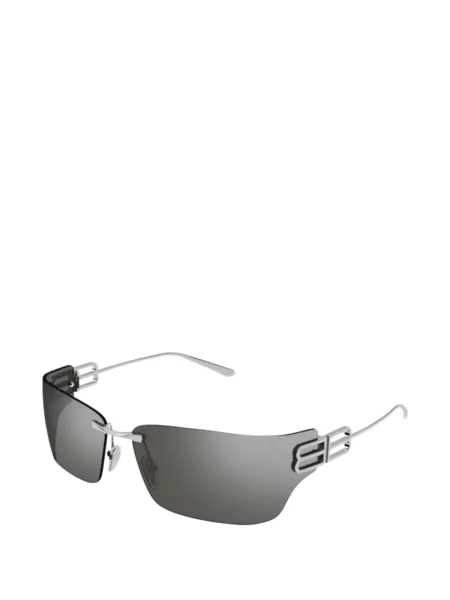 Saulės akiniai Balenciaga Eyewear su autografu sidabrinė