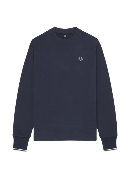 Pulover Fred Perry cu broderie albastru
