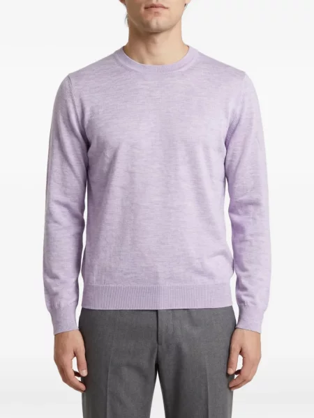 Pulover Brunello Cucinelli cu decolteu rotund violet