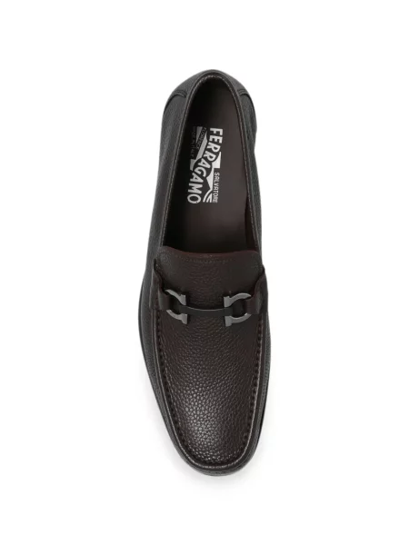 Pantofi loafer Ferragamo cu cataramă maro