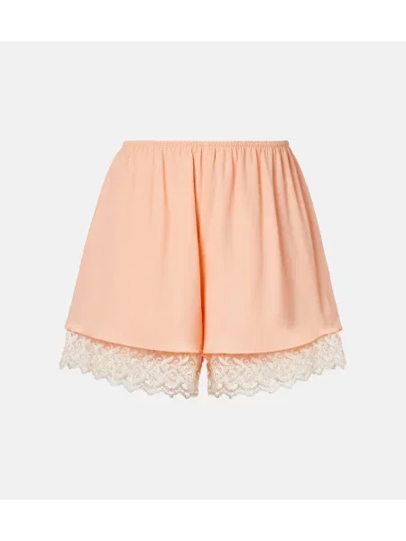 Pantaloni scurți Simone Rocha din satin portocaliu