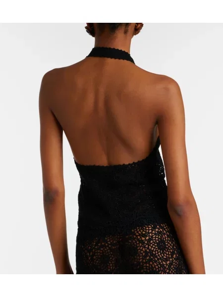 Top Nili Lotan s halter výstrihom čierna