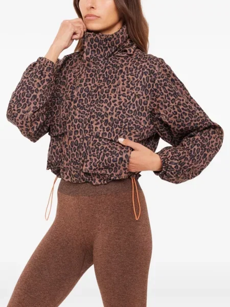 Geacă The Upside cu imagine cu model leopard maro