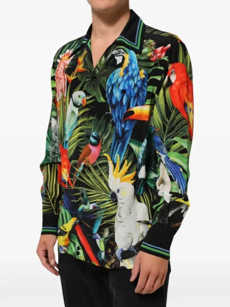 Lung cămașă Dolce & Gabbana cu imagine verde