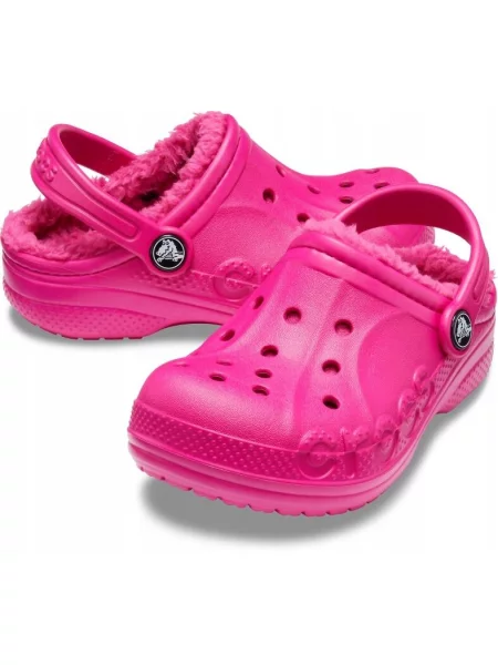 Chodaki Dla Dzieci Crocs Baya Lined Clog różowe