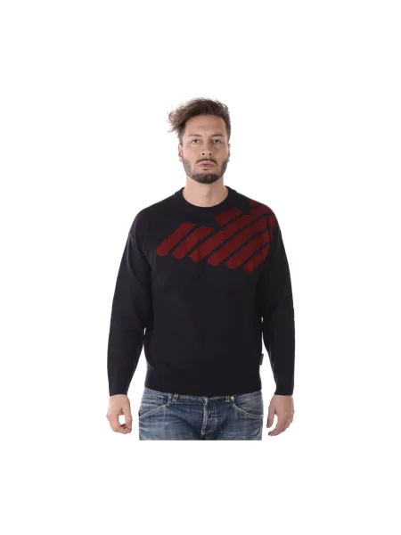 Sweter Emporio Armani niebieski