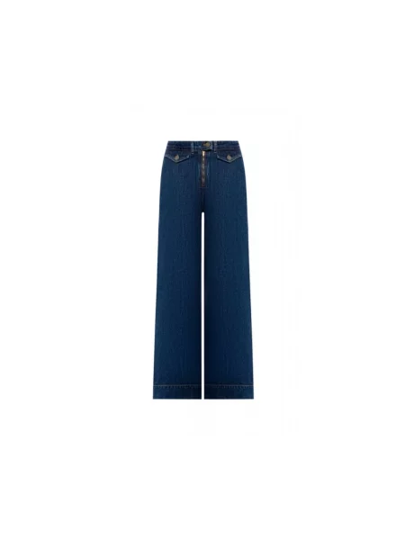 Szerokie jeansy Twinset niebieskie