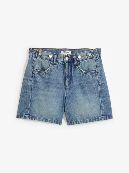 Szorty dżinsowe mid waist low stretch niebieskie